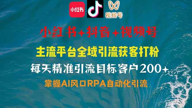 主流平台全自动RPA引流玩法，全行业通用，全自动私信 评论 关注 曝光 截流 自热，引爆私域流量-AI创作学习-提示词应用-短视频玩法灵卓AI学习网