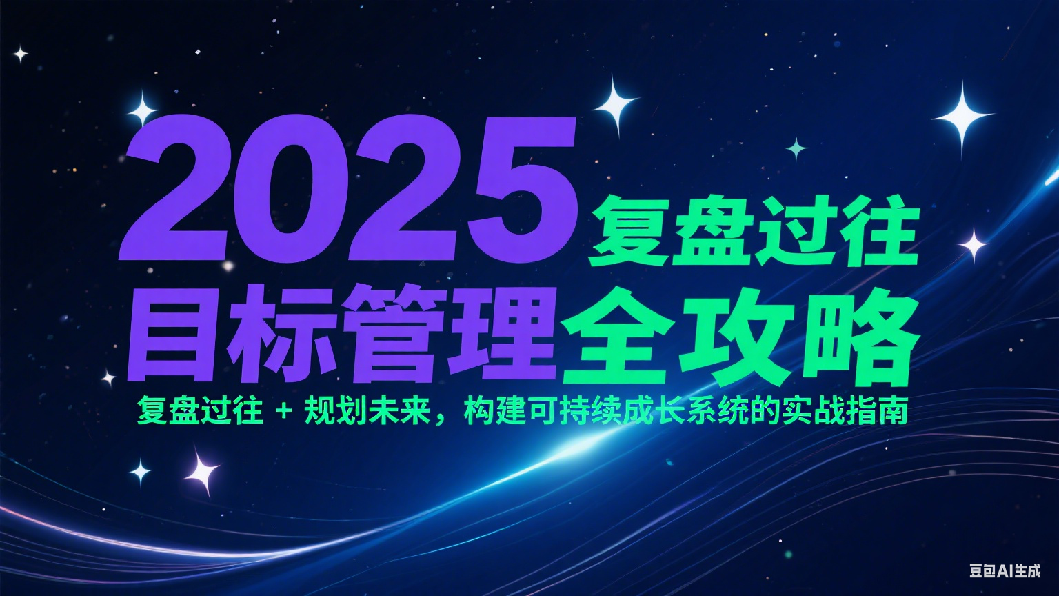 2025目标管理全攻略：复盘过往 + 规划未来，构建可持续成长系统-AI创作学习-提示词应用-短视频玩法灵卓AI学习网