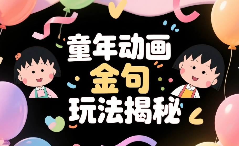 童年动画金句：月收过万+，每天2小时打造情怀号-AI创作学习-提示词应用-短视频玩法灵卓AI学习网
