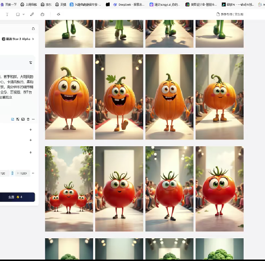 利用AI制作3D卡通水果走秀视频-AI创作学习-提示词应用-短视频玩法灵卓AI学习网