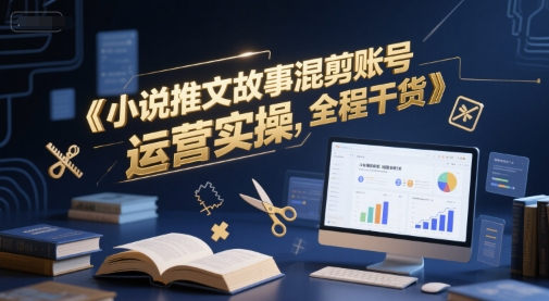 小说推文：故事混剪账号，运营实操，56分钟直播，全程干货-AI创作学习-提示词应用-短视频玩法灵卓AI学习网