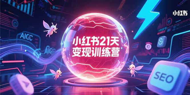 小红书21天变现训练营，AIGC工具高效应用，SEO优化核心技巧-AI创作学习-提示词应用-短视频玩法灵卓AI学习网