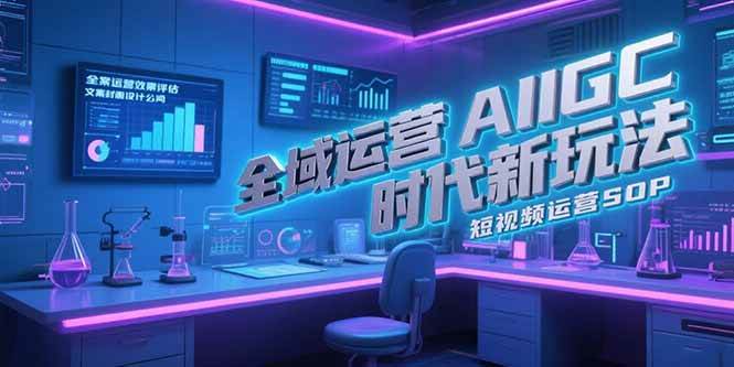 全域运营AIGC：操盘孵化IP打造，文案封面设计公式，短视频运营SOP-AI创作学习-提示词应用-短视频玩法灵卓AI学习网