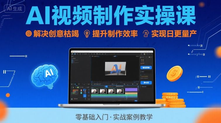 Ai视频制作实操课：30天掌握200+硬核技法，解决创意枯竭，实现日更量产-AI创作学习-提示词应用-短视频玩法灵卓AI学习网
