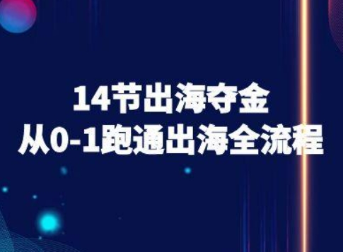 14节出海夺金：从0-1跑通出海全流程-跨境电商教程-AI创作学习-提示词应用-短视频玩法灵卓AI学习网