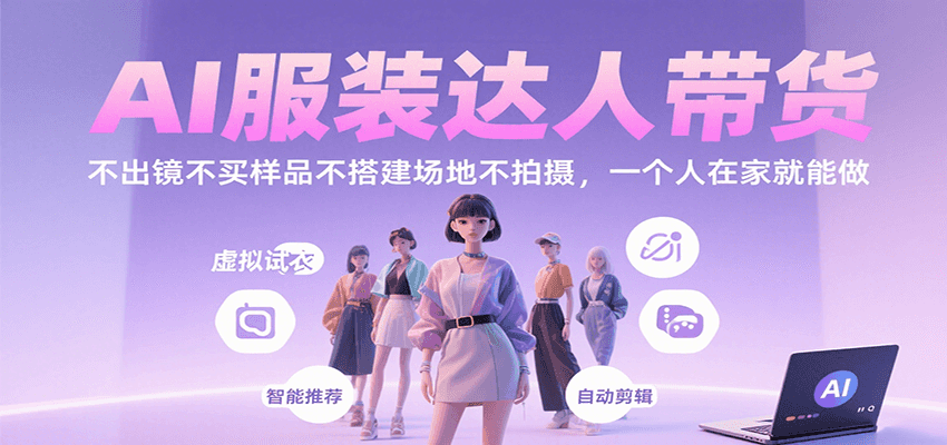 AI助力服装带货，不出镜、不买样品、不搭建场地、不拍摄，一个人在家就能做服装达人带货-AI创作学习-提示词应用-短视频玩法灵卓AI学习网